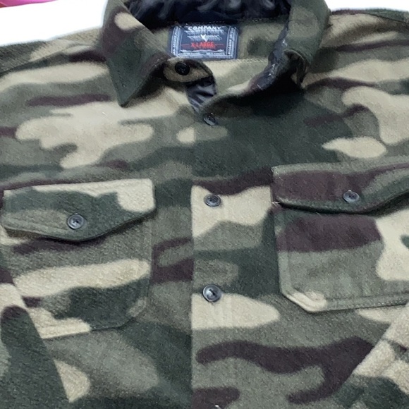 Company Eighty One Men XL camouflage fleece shacket shirt good clean condition - Picture 4 of 9